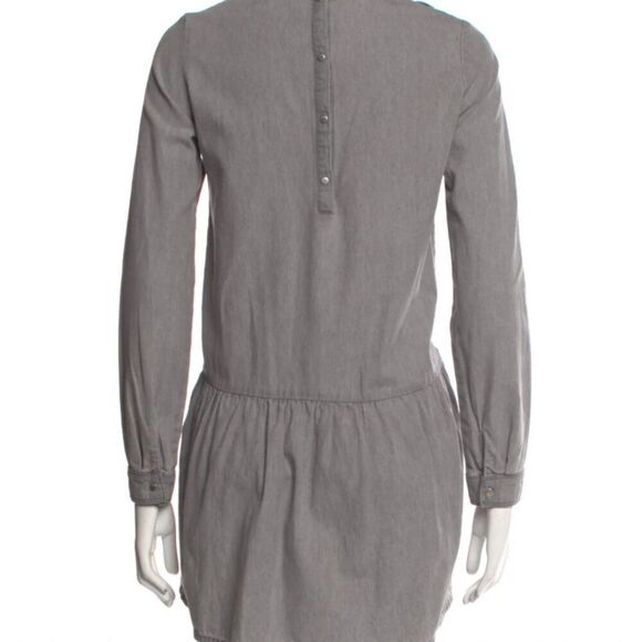 Ikks Gray Drop Waist Dress with Ruffle Accents - Size 14 Teens - Picture 3 of 14